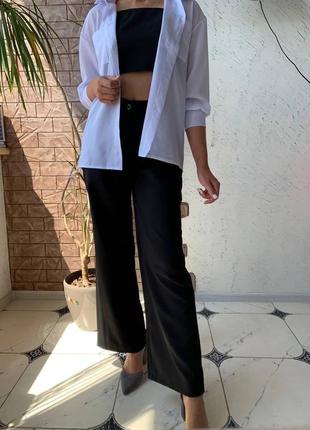 Женский стильный, классический, модный деловой костюм тройка брюки, блуза и топ 531705 фото