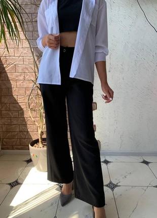 Женский стильный, классический, модный деловой костюм тройка брюки, блуза и топ 531709 фото