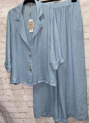 Шикарный льняной костюм zelante 😍 италия 🇮🇹