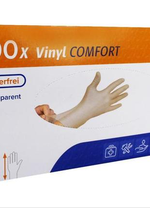 Перчатки виниловые medi-inn vinyl comfort