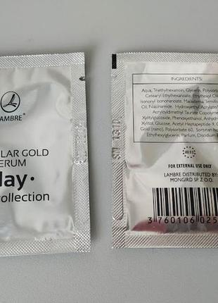 Тестер. сыворотка для лица дневная luxe cellular gold serum day lambre. франция2 фото