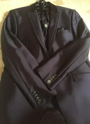 Торжественный костюм gootelli тройка пиджак брюки жилет галстук3 фото