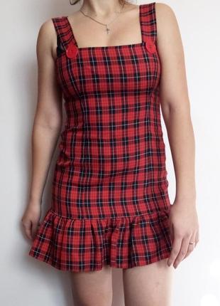 Шкільна форма/ сарафан в клетку/ школьная форма
