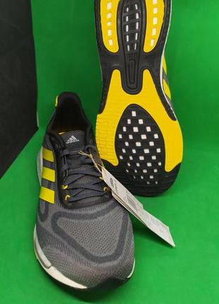 Кроссовки для бега adidas supernova grey yellow (gy8315) оригинал4 фото