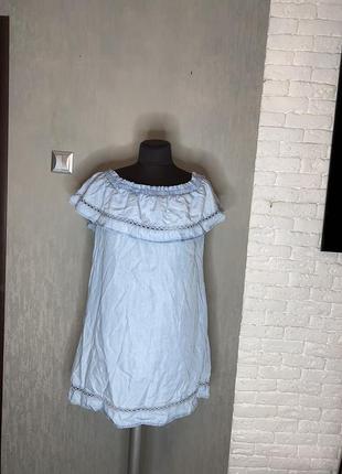 Джинсовое платье короткое свободное платье из тонкого джинса f&amp;f,xl1 фото