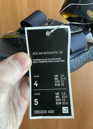 Сандалі nike acg air deschütz, оригінал, розмір 374 фото