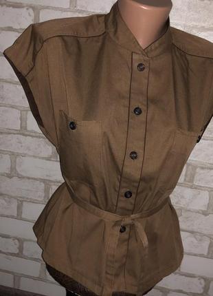 Пиджак с коротким рукавом размер 40 под военный стиль6 фото