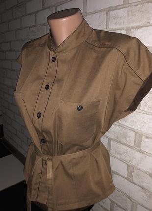 Пиджак с коротким рукавом размер 40 под военный стиль3 фото