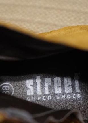 Мягкие замшевые высокие ботинки цвета охры street super shoes германия 38 р.4 фото