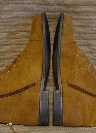 Мягкие замшевые высокие ботинки цвета охры street super shoes германия 38 р.6 фото