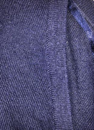 Брендовая  темно синяя удлиненная кофта  на рукавах латки  by second female copenhagen10 фото