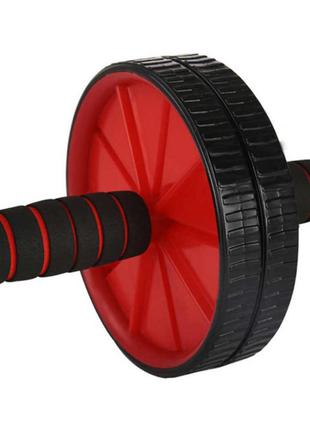 Тренажер для м'язів преса колесо ms 0871-1, 29 см (червоний)