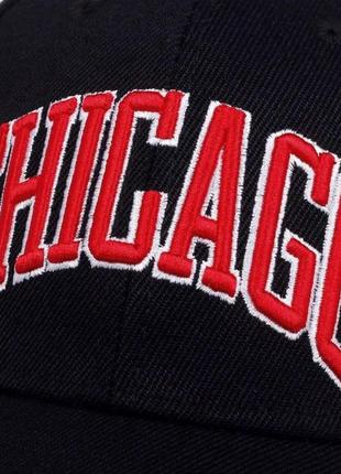 Кепка бейсболка chicago (чикаго) з вигнутим козирком, унісекс wuke one size3 фото