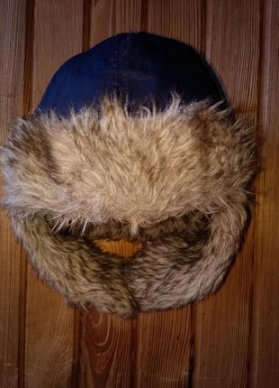 6-8 лет зимняя меховая шапка ушанка детская3 фото