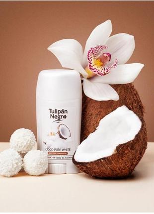 Дезодорант-стік "білий кокос" - tulipan negro white coconut deo stick, 50 мл