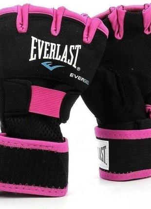 Бинт-перчатки everlast evergel hand wraps уни черный розовый m/l (723791-70-84)