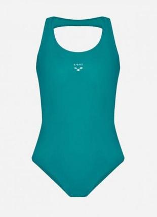 Купальник слитный женский arena solid o back swimsuit зеленый 40 (005911-600)