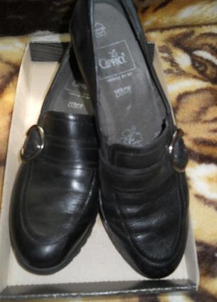 Туфли на танкетке сapriсe,натуральная кожа,,стелька 27 см2 фото
