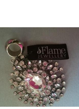 Оригинальное кольцо для платки, кулон бренда flame jewelry.