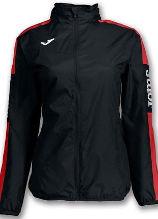 Женская ветровка joma rainjacket champion iv black-red woman черный,красный m 900382.106 m