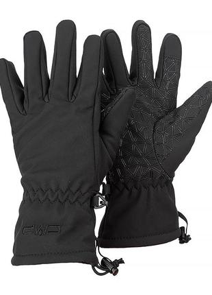 Детские перчатки cmp kids softshell gloves черный 4 (6524830j-u901)