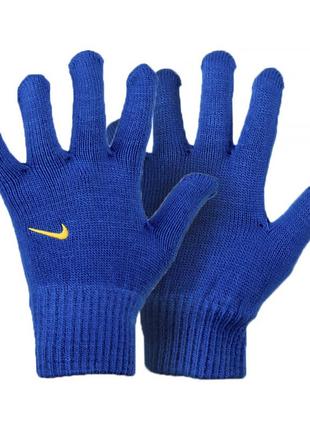 Детские перчатки nike y knit swoosh tg 2.0 синий s/m (n.100.0667.428.sm)3 фото