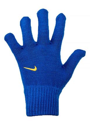 Детские перчатки nike y knit swoosh tg 2.0 синий s/m (n.100.0667.428.sm)2 фото