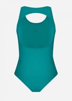 Купальник слитный женский arena solid o back swimsuit зеленый 38 (005911-600)2 фото