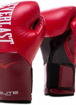 Боксерські рукавиці everlast elite training gloves червоне полум'я 12 унцій (870282-70-4 )