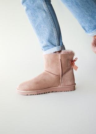 🍒ugg mini bailey bow сутінки🍒жіночі зимові замшеві уггі \угі,.5 фото