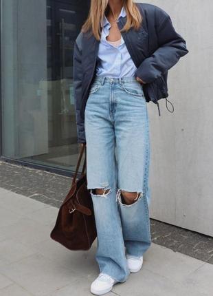 Джинси wide leg zara 32,36