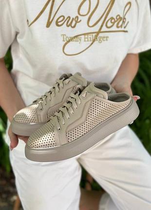 В наявності шкіряні сабо