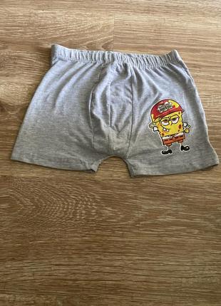 Классные, трусы, боксерки, на мальчика 11-12 лет, коттоновые, с принтом резинки боба, от бренда: h&amp;m 👌