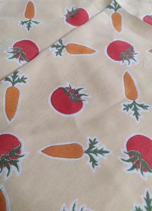 Reine seide милый шелковый платок помидоры морковь.1 фото