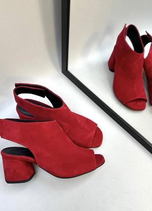 Красные босоножки катана замш или кожа натуральные 35-41