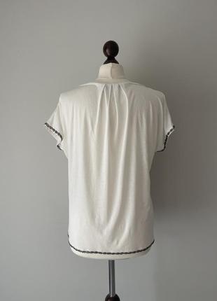 Футболка блузка вышивка бисер бренд max mara4 фото