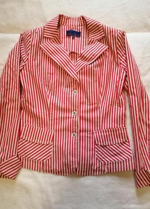 Пиджак в красно-белую полоску р. l-xl