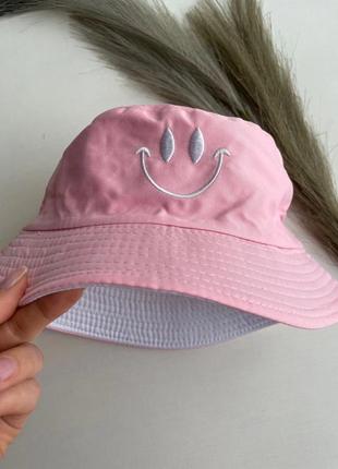 Детские двусторонние панамки smile.
