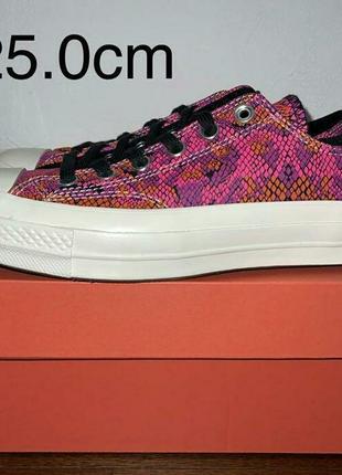 Новые кроссовки, кеды converse pink &amp; purple snake chuck 70 ox3 фото