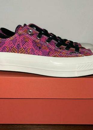 Новые кроссовки, кеды converse pink &amp; purple snake chuck 70 ox5 фото