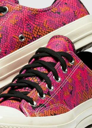 Новые кроссовки, кеды converse pink &amp; purple snake chuck 70 ox2 фото