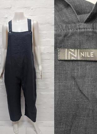 Nile комбинезон из льна off-рукавом тёмный графит