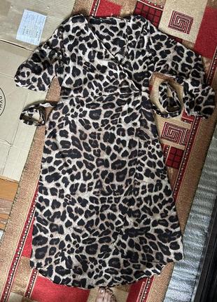 Сукня плаття платье леопард 52-563 фото