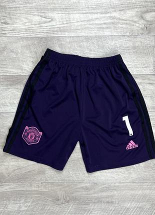 Adidas manchester united шорты xs размер футбольные фиолетовые