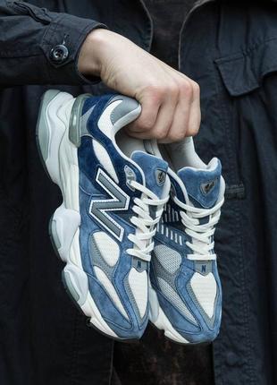 New balance 9060 white blue, кроссовки мужские демисезонные, кроссовки заставить 9060 мужское2 фото