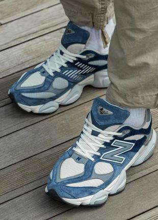 New balance 9060 white blue, кроссовки мужские демисезонные, кроссовки заставить 9060 мужское8 фото