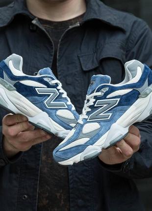 New balance 9060 white blue, кроссовки мужские демисезонные, кроссовки заставить 9060 мужское1 фото