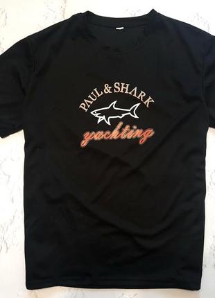 Черная футболка paul shark