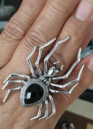 Крутое кольцо паук рок готика перстень3 фото