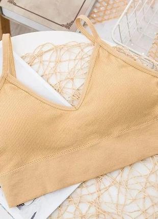 Топ бра, спортивний бюстгалтер, ліфчик без кісточок, зі вставками